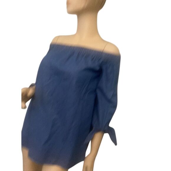 HAODUOYI  OFF THE‎ SHOULDER BLOUSE SZ M - Picture 3 of 5